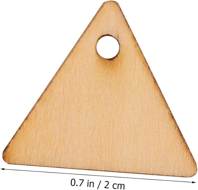 Large Wooden Craft Sticks Triangle Ornaments DIY Wood Slice Decorations - Image 4